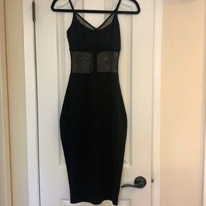 Black midi dress
